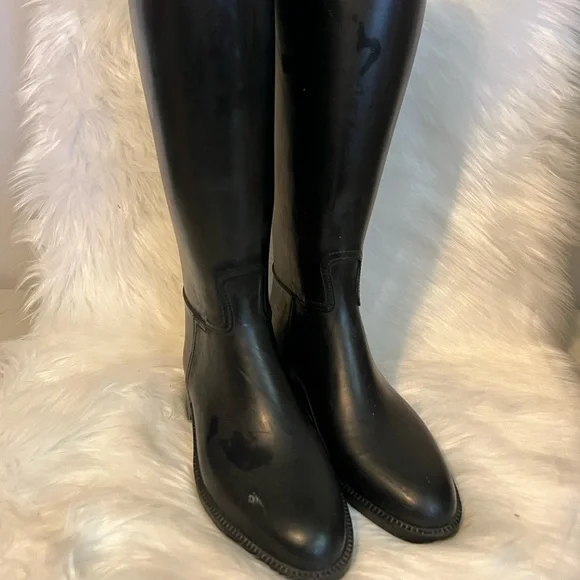 Shoes Cottage Craft Rubber Black Riding Boots Size 37 Or Xl